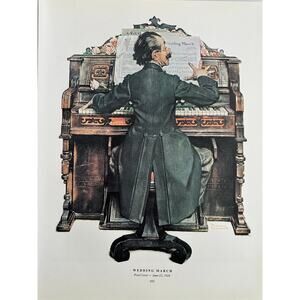 Wedding, March, Organ, The Critic Norman Rockwell, Print, Book Page, Art, 250214
